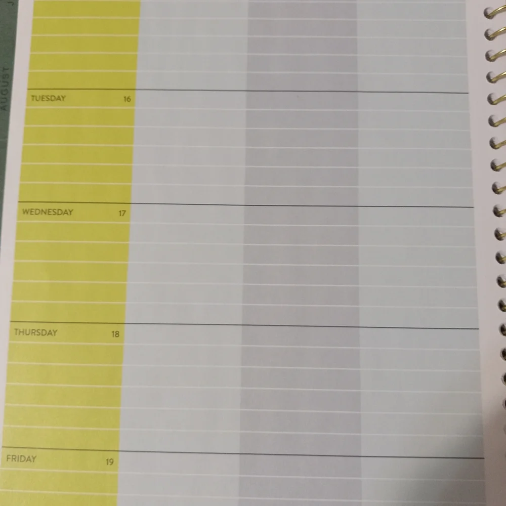 Source Unknown Blue and Gold Home Office Planner